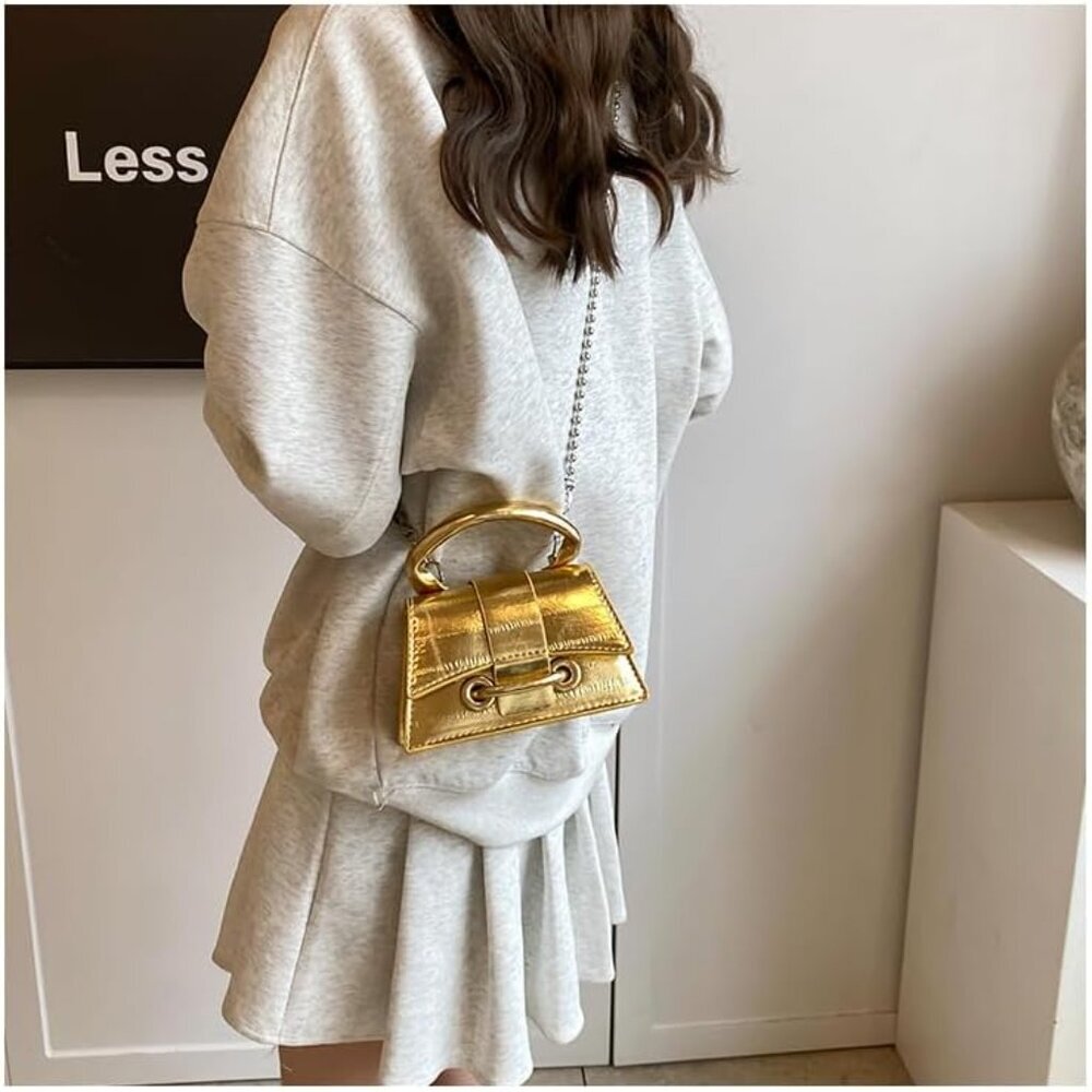 Chic Tiny Clutch Purse With Adjustable Chain - Id… - image 7